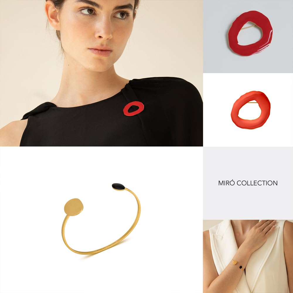 PENDIENTES DORADOS MIRÓ JEWELRY | Diseñado por Joidart | Colección Miró | Metal con baño de oro de 24 K