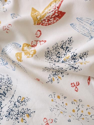 Image of Cortina 100% Cotton, Bohemian Tasseled Boho Print, Room Darkening Curtains for Window (with Back Tabs) - 9 Feet, Black, 2 Piece (Length 270 cm)
