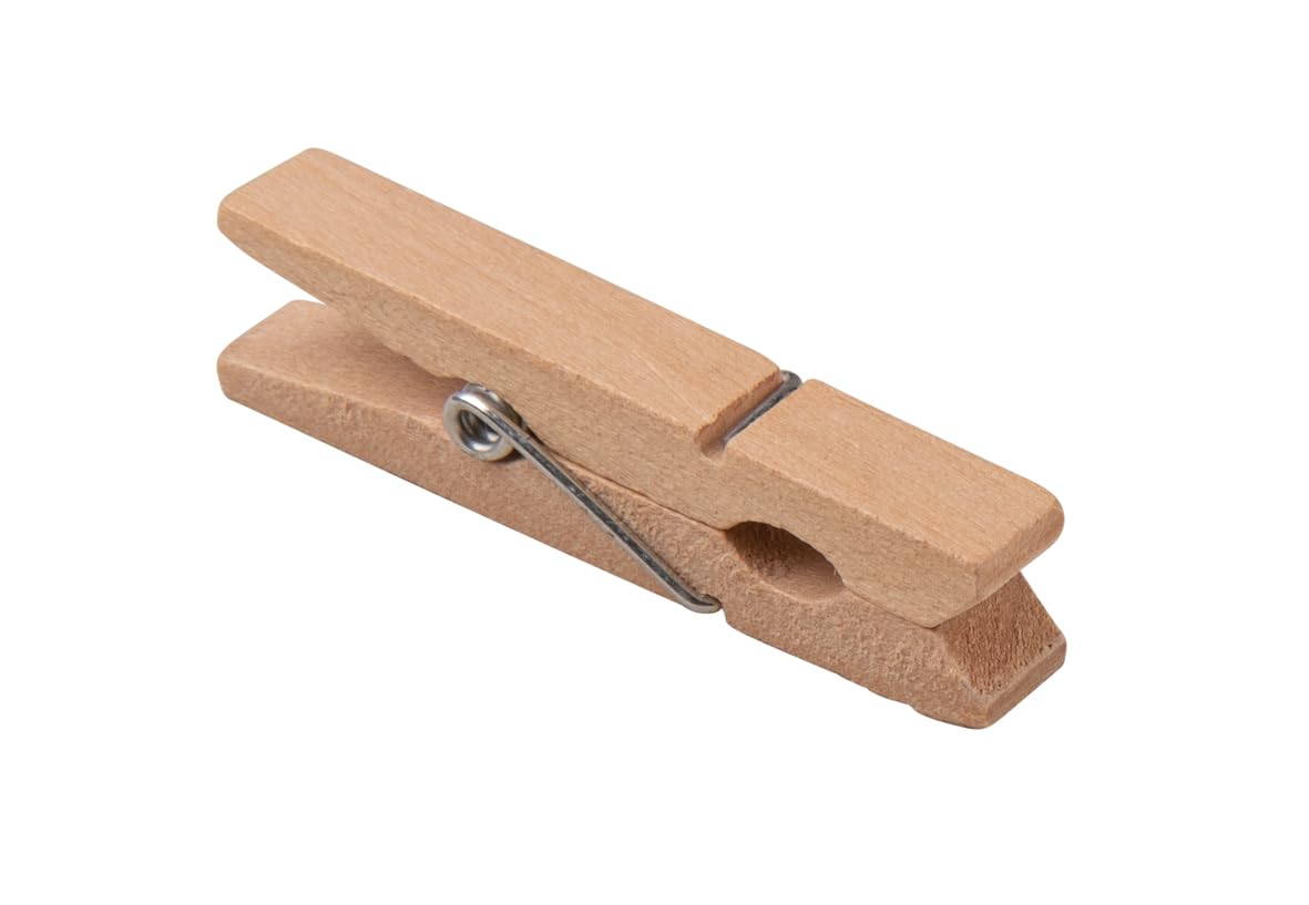 Lot De 24 Pinces En Bois Avec Maisons Numérotées 1 à 24 – Pour Calendrier De L’Avent DIY, Déco Noël, Marque-places