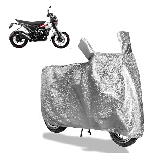 Image of Sulfar Bike Cover for Bajaj Freedom (125 CNG) | Waterproof, Dustproof & UV Protected | All Weather Two Wheeler Cover (Silver) New 2026 Variants