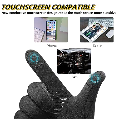 Rzejin Winter Cycling Gloves,Touchscreen Thermal Gloves Water Resistant,Warm Windproof Anti-Slip Gloves for Men Women Skiing Running Riding Driving - Image 4