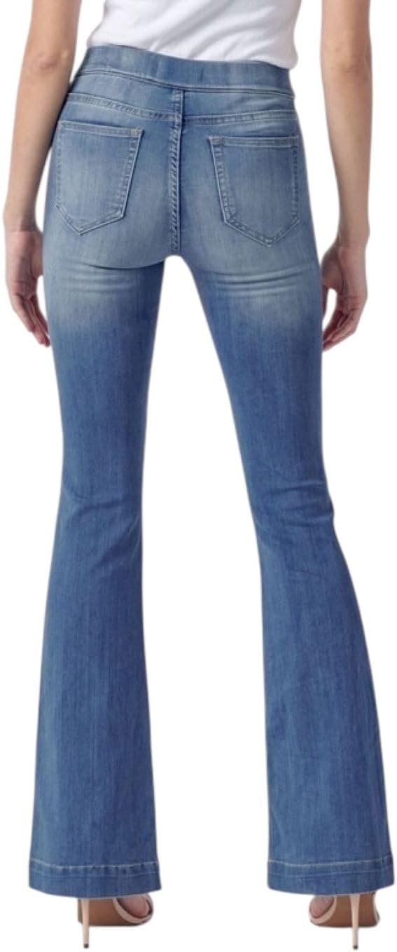 Cello Jeans Women's Mid Rise Easy Flare Pull On Jeggings - Image 3