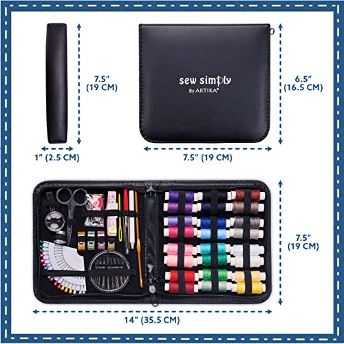 ARTIKA Sewing Kit for Adults and Kids (94 PCS) - Small Beginner Set w/Multicolor Thread, Needles, Scissors, Thimble & Clips - Emergency Repair and Travel Kits - Sewing Accessories and Supplies by ARTIKA - Image 4