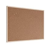 U Brands Cork Bulletin Board, 47 x 35 Inches, Light Birch Wood Frame