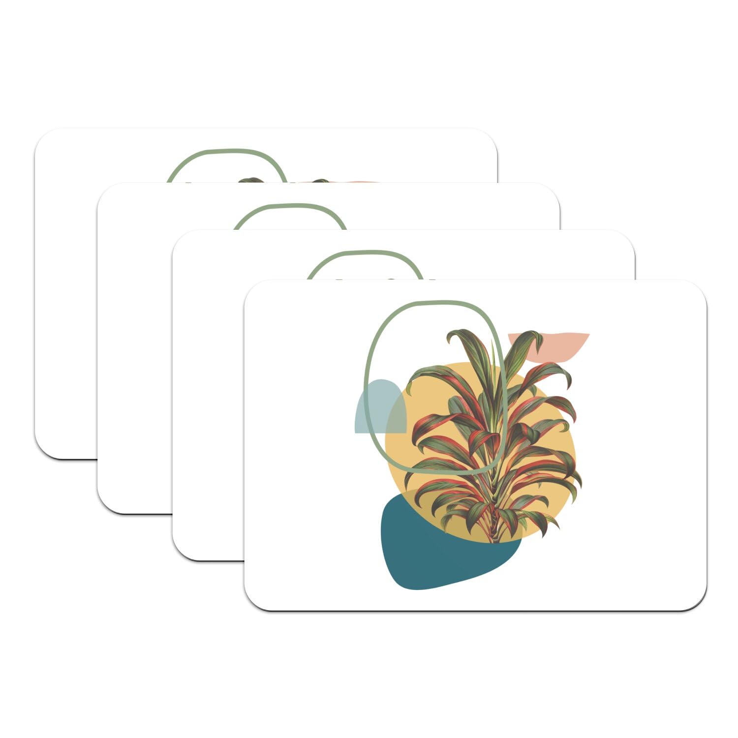 Lot de 4 sets de table plante exotique 39,5x28,5 cm