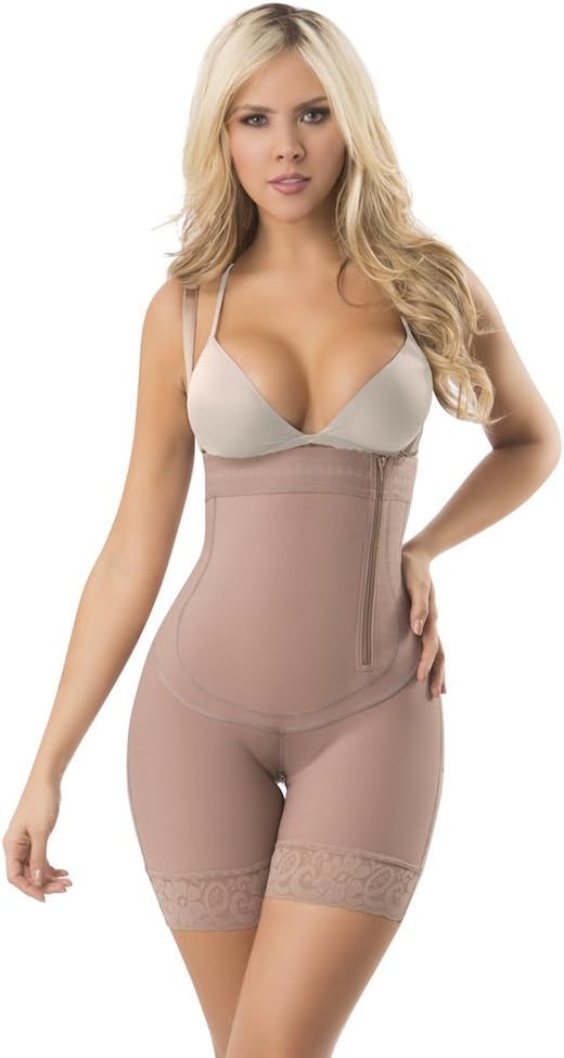 Perfect Shape Fajas Colombianas Womens Shapewear Post Surgery Fajas Moldeadoras 3 Adjustable Row Hooks Shaper (XS) Mocha