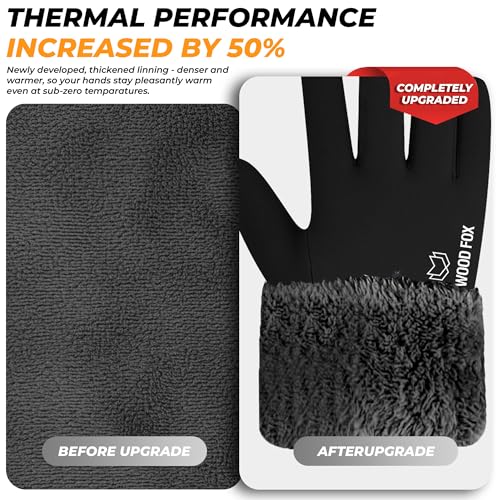 WESTWOOD FOX Guantes térmicos de Invierno para niños y niñas, Guantes de Ciclismo de Pantalla táctil de Agarre Flexible, Guantes de Bicicleta para niños, Deportes al Aire Libre - imagen 4