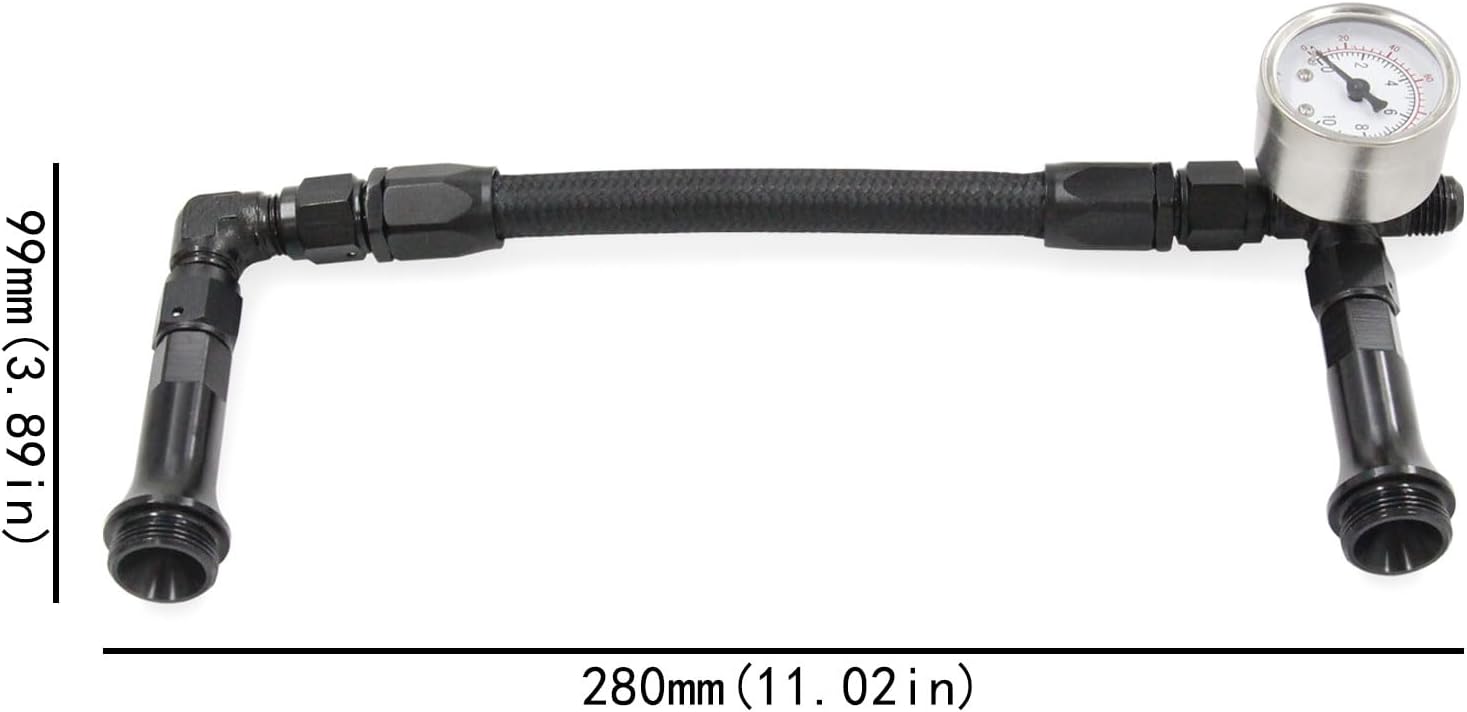 Fuel Line Pressure Regulator An6 Braided Line With Fuel Pressure Gauge Dual Feed Fuel For Holley 4150 Carburetor