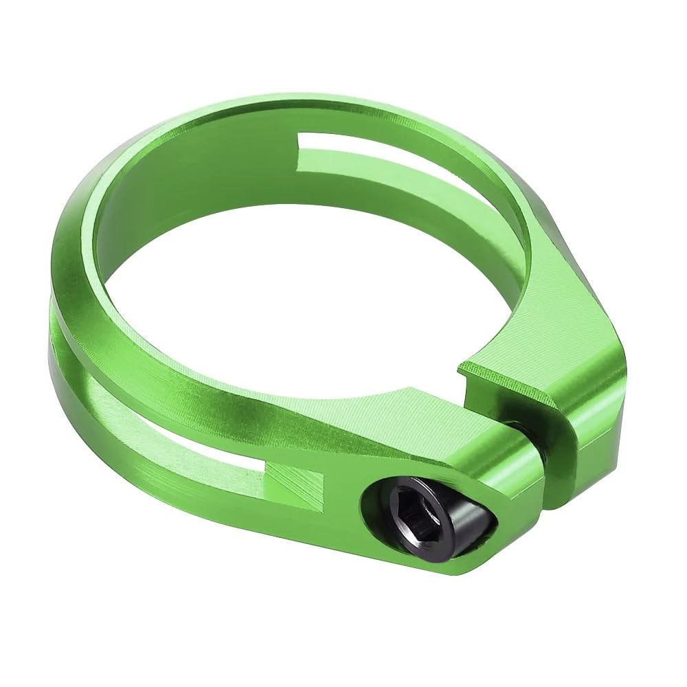 Caffen 31.8 Green Cycling Seat Clamps Road Bicycle Seat Post Clamp 34.9Mm Seat Pipe With Titanium Screw Mtb Bike Clamps Cycling Accessoires Seat Post Clamp(Color:31.8 Green)