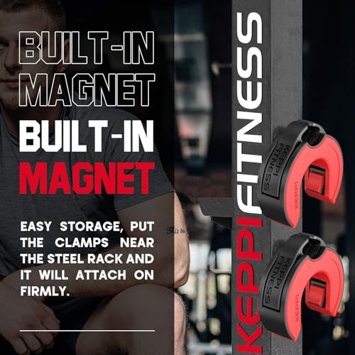 Image of Keppi Fitness Barbell Clamps 2 Inch Aluminum Magnetic Quick Release