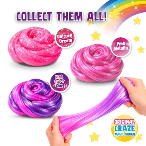Magic Dough Expert Unicorn - Intelligente Knete Pink, Rosa knete Einhorn - Kinderknete 70 g Dose