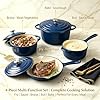 QuliMetal Enameled Cast Iron Cookware Set, 4-Piece Pots and Pans Set with Lids, 10.25" Skillet, 2QT Saucepan, 2.8QT & 4.8QT Dutch Ovens, Oven Safe to 500°F, All Stovetops Compatible - Navy Blue #5