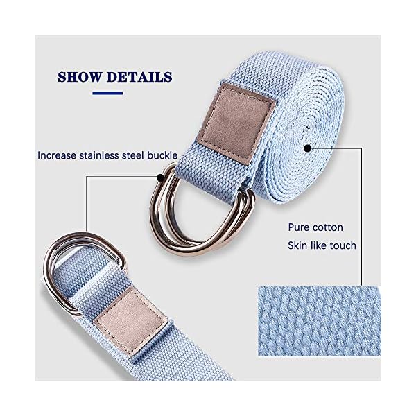 tchrules Leg Stretcher, Stretching Leg Strap - Great for Ballet Cheer Dance Gymnastics or Any Sport Leg Stretcher Trainer Premium Stretching Equipment-Improve Your Flexibility (Light Blue)