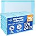Medline MSC281224C Protection Plus Disposable Underpads, 17" x 24", Blue (Pack of 300)
