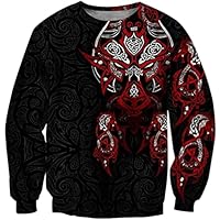 Pull Loup Homme – Tricot 3D Motif Nœud Celtique – Col Zippé – Style Gothique Médiéval – Manches Longues – Streetwear Décontracté