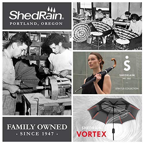 Shedrain Unbelievabrella Inverted, Upside Down, Windproof & Rainproof Car Umbrella - Hands Free C-Shape Handle - Heavy Duty, Double Layer Reverse Canopy Protects Men & Women Outdoors From Wind & Rain (Bond / Navy) #TOP6