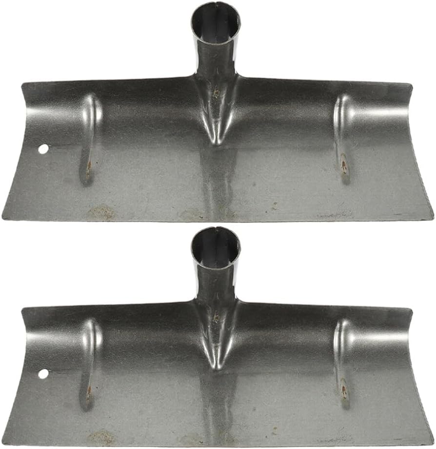 Milisten 2pcs Heavy Duty Flat Shovel Replacement Head for Poultry Cleaning Multi-Functional Manure Rake Tool for Farm Use Iron Cleaning Shovel for Dung Removal