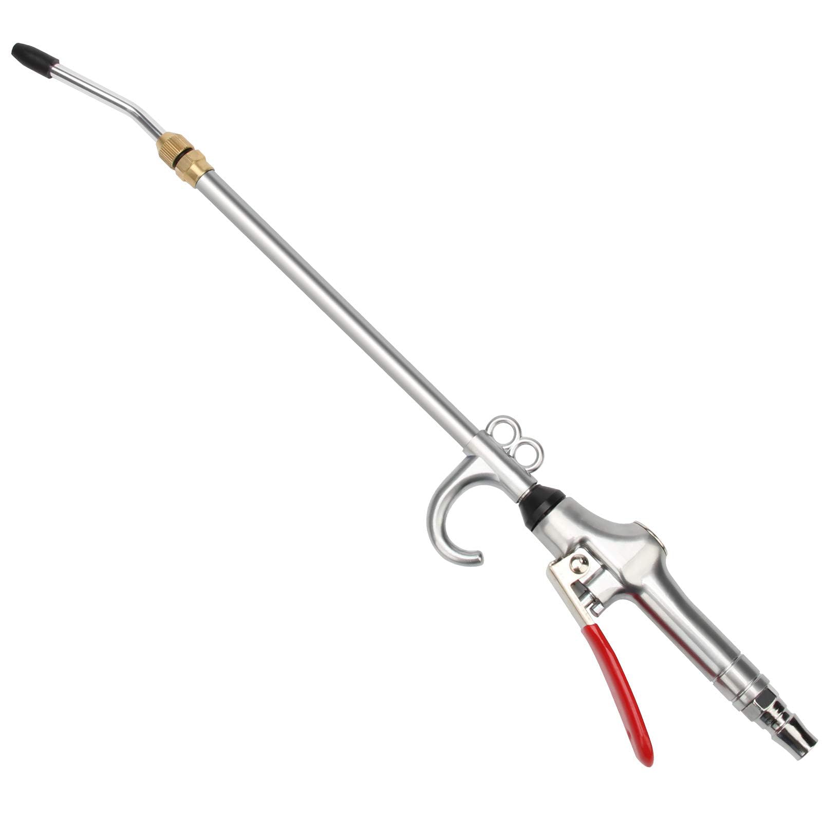 KASTWAVE Air Blow Gun, Extensible Nozzle Duster Blow Gun Cleaner 285 mm - 500 mm with 1 Blow Nozzle Dust Cleaning Air Compressor Accessory Tools, 4 PCS Sealing Rubber Ring