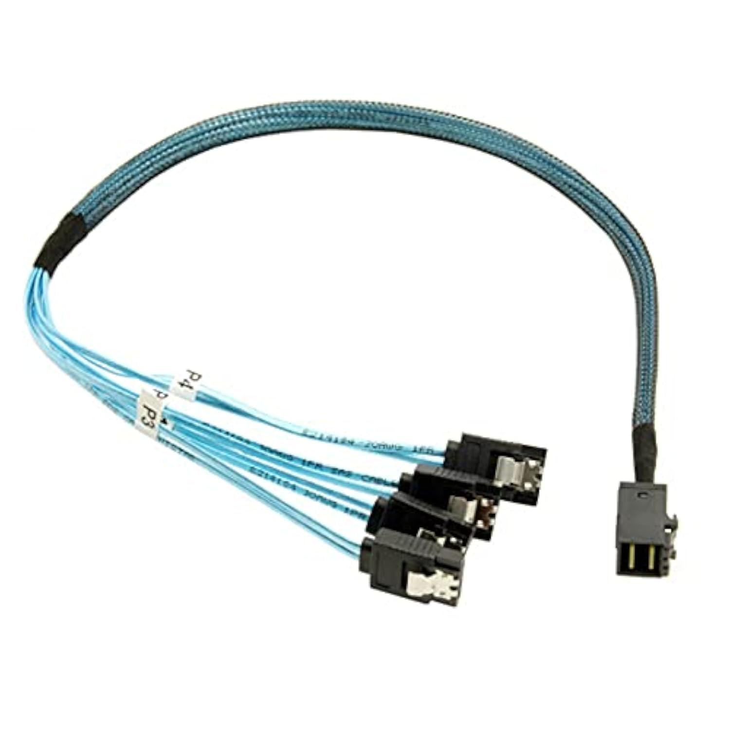 Cablecc Cavo interno mini SAS HD SFF-8643 Host a 4 SATA 7pin Target Hard Disk 6Gbps Data Server Raid Cable