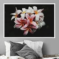 Framed Canvas Wall Art Flora Snapshot Closeup Dark Expressive Farmhouse/Country Floral Multicolor Photography Realism Single - 16x24 inches