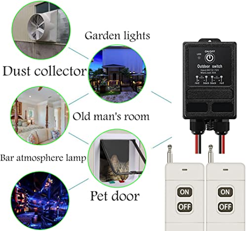Interrupteur a telecommande 12v etanche IP65 avec relais 40A pour controle a distance - 6