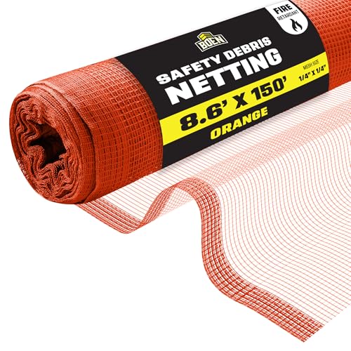 Image of Safety Netting 8.6'x150' 1 /4 inch Orange, Fire Retardant Debris Fence