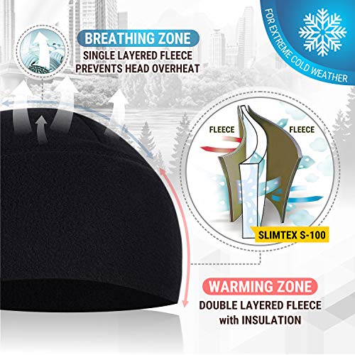 M-Tac Fleece Watch Cap - Tactical Beanie Hat Winter Skull Cap Cold Weather (Navy Blue, M) #TOP3