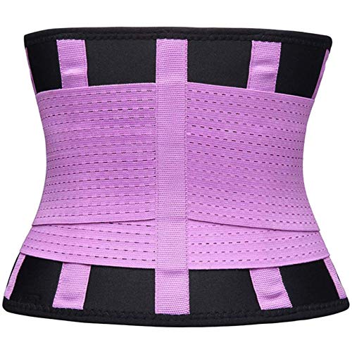 VENUZOR Waist Trainer Belt for Women - Waist Cincher Trimmer - Slimming Body Shaper Belt - Sport Girdle Belt (UP Graded)(Purple,XX-Large)