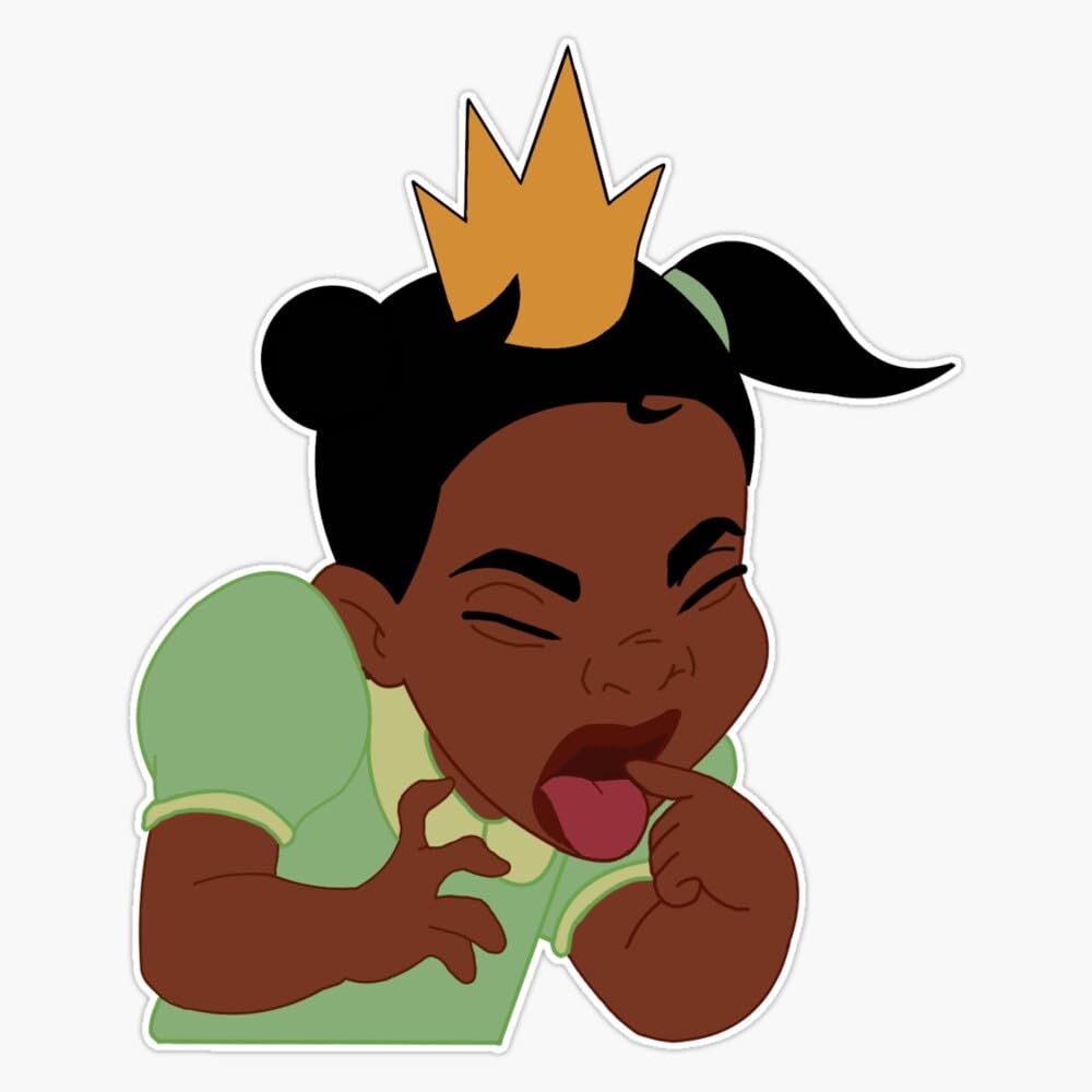 The Princess and The Frog Sticker Vinyl Waterproof Sticker Decal Car Laptop Wall Window Bumper Sticker 5"