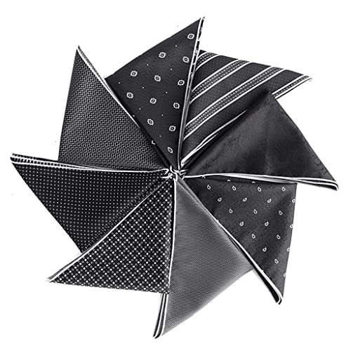 Costume noir mouchoir carré chic et serviette de poche doublure poitrine masculine moderne