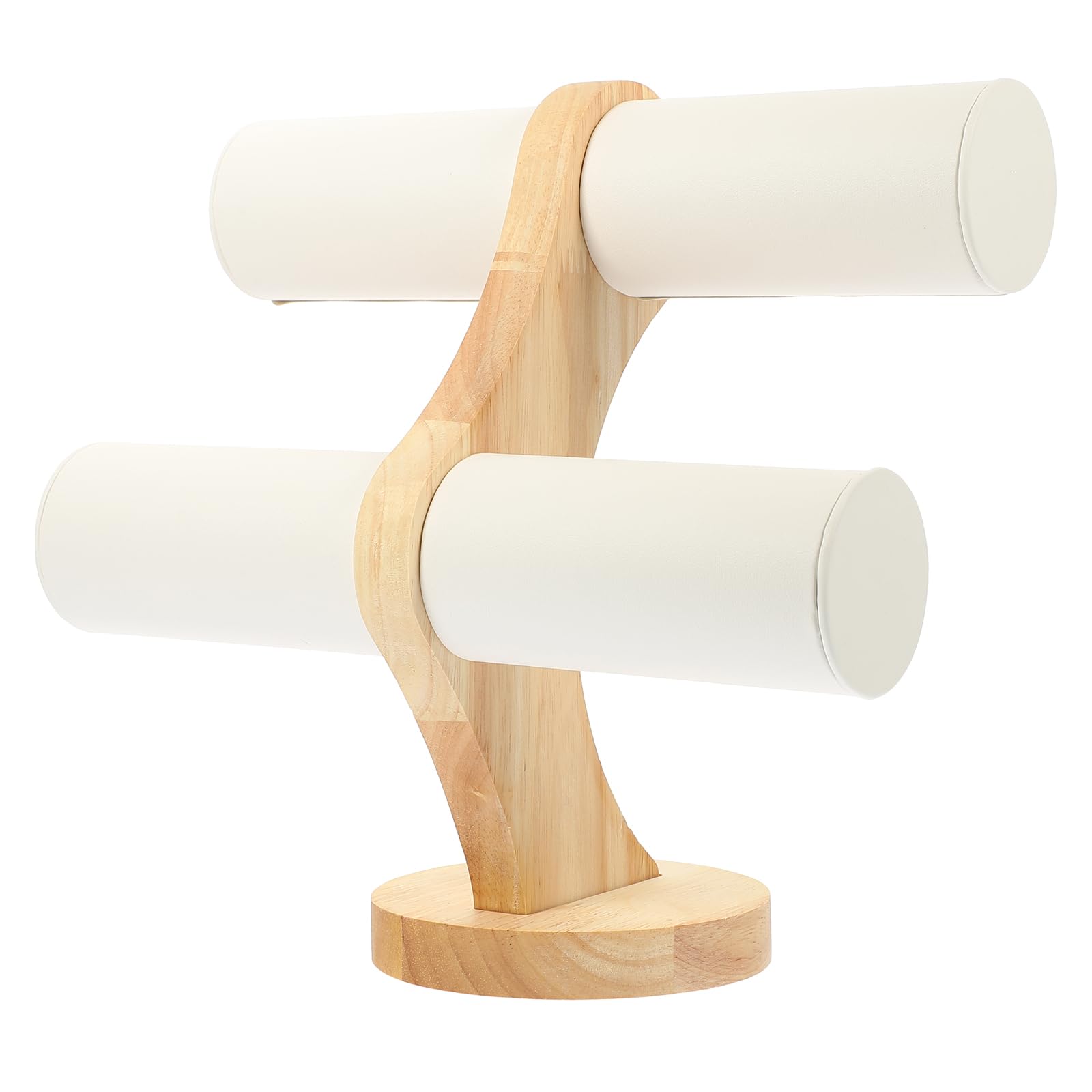 SOIMISS Holz Armbandständer Und Uhrenhalter T-Form 2-Stufiger Schmuckorganizer Für Armbänder Uhren Und Haarspangen Elegante Aufbewahrung Für Schmuck Und Accessoires