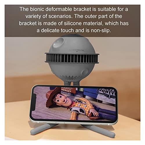 Fan Wandelwagen Fan 1200mAh USB Oplaadbaar zonder vaan for kinderen Veiligheidsfan Diy Sticker Planet-fans for… - Image 7