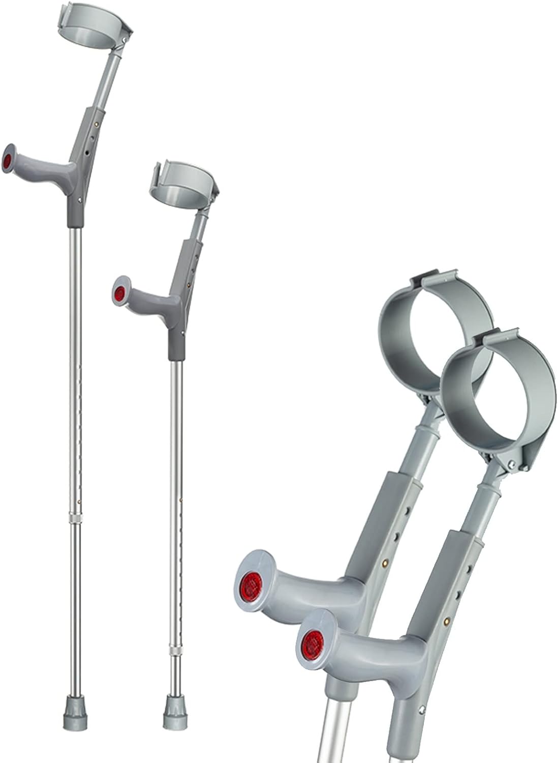 医療用アルミニウム製前腕松葉杖 ロフストランドクラッチ 回転式カフ および怪我や手術後に脚を支える松葉杖 77 以上節約