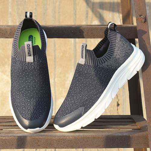 Image of ATHCO Mens Plano Memory Foam Comfort Shoes|Running|Walking|Training|Gym|Jogging|Sneaker|Athletic|Slipon|Flexible|Lightweight|Dailyuse|Sports|Casual|ExtraSoft|Fitness