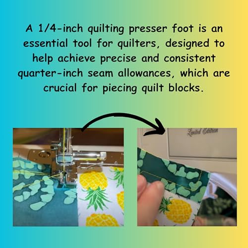 Image of ZENITH 1 /4 Quilting Pressure Foot Snap on Type for Automatic Electric Low Shank Sewing Machines Suitable for Usha Janome Brother Singer etc Steel Finish (1 /4 Quilting)