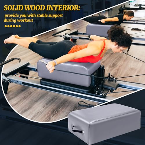 Beeveer Caixa de assento de Pilates 66 x 38 x 23 cm Equipamento de Pilates Acessórios de Pilates Cai