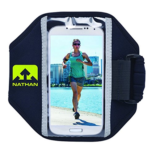 Nathan Super 5K Universal Armband, Black/Lime, One Size
