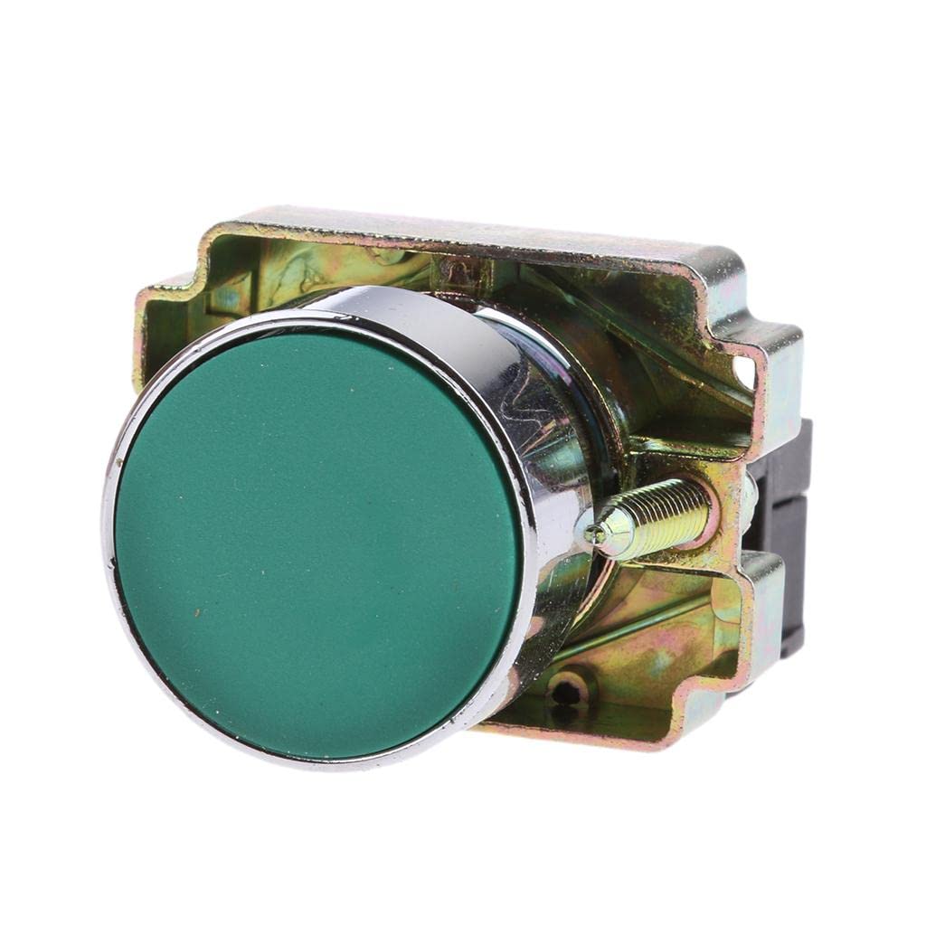 UJEAVETTE XB2-BA31 Green Momentary Self-Reset Flush Push Button Switch 1 NO N/O 22mm-picture-14