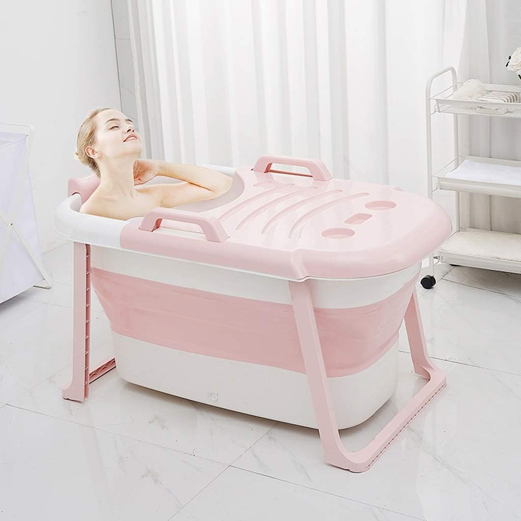 YXYH Grande Bañera Plegable, Barril De Baño for Adultos Resistente Al Desgaste Antideslizante Aislamiento Reclinable Ergonomía Portátil Piscina Moderno