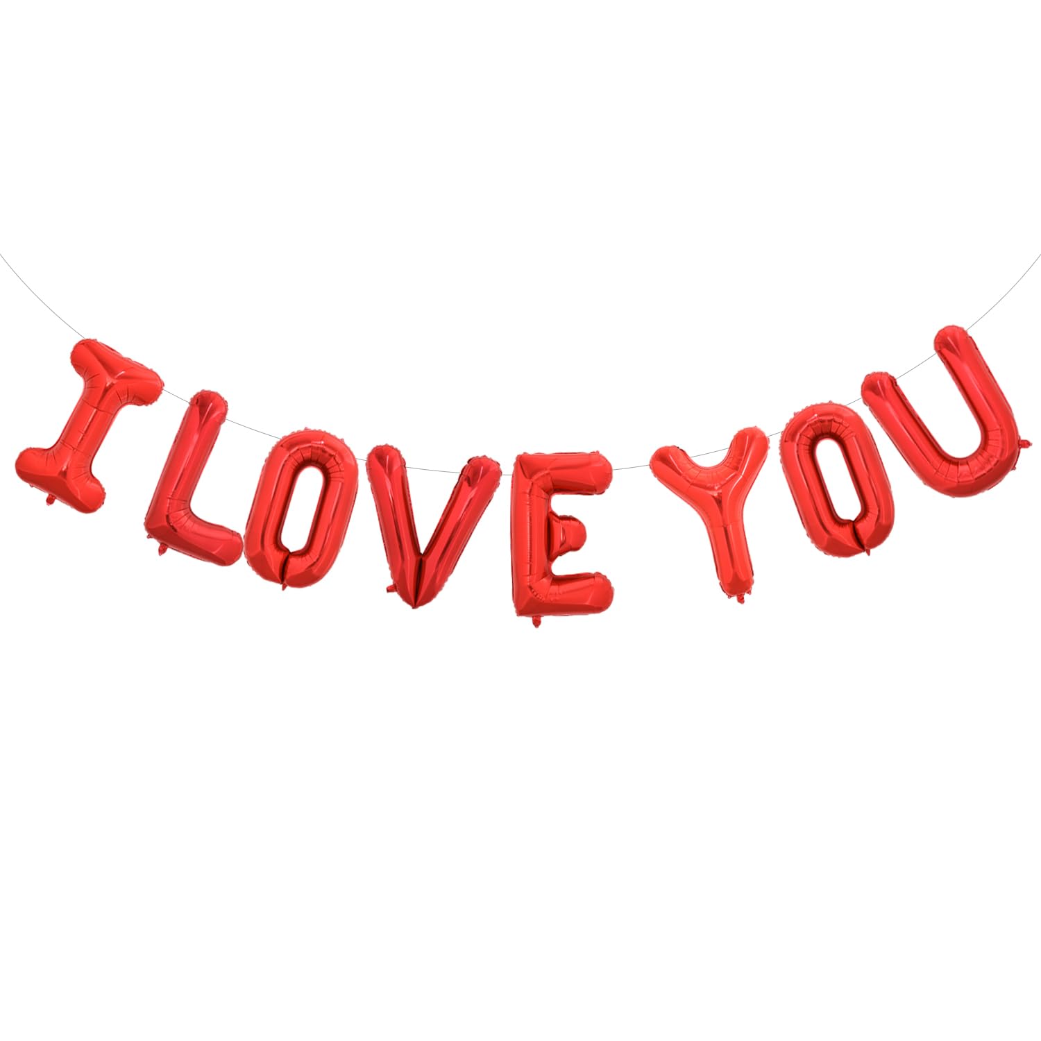 TONIFUL Valentine's Day Balloons 16 Inch red Letter party birthday I Love You Balloons Valentine’s Day Decoration- Perfect for Wedding Bridal Shower