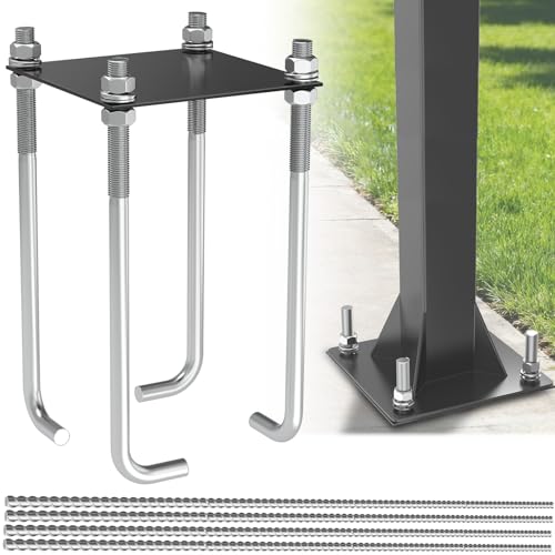 IRENPORU 7 Basketball Hoop Anchor Kit Universal Fit Ground Anchor Kit Basketball Hoop Ground Anchor Kit Basketball Hoop Parts Compatible with Silverback Goaliath and Hoopstar Basketball Hoops