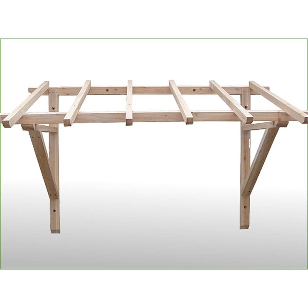 Melko Haustürvordach Vordach 2050 mm Pultvordach Tür Überdachung Haustür aus Holz Holzvordach Türdach