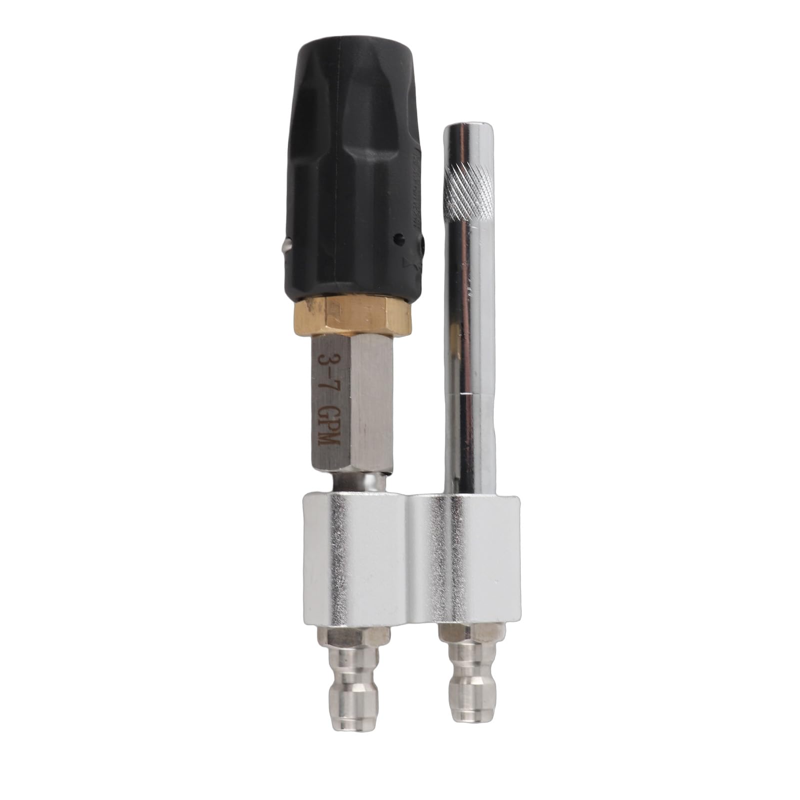Ugello a Spirale M5, Spruzzo Regolabile da 0 a 60 Gradi, 3-7 GPM 1000-4050 PSI, Connessione Rapida da 1/4 di Pollice, Portata Lunga 50 Piedi, per Idropulitrice, Salvascale, Pulizia Ad Alta