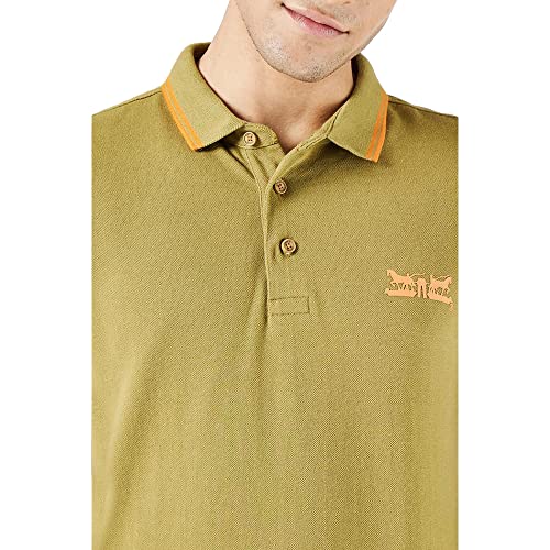 Image of Levi's Men's Cotton Regular Fit Solid Polo T-Shirt