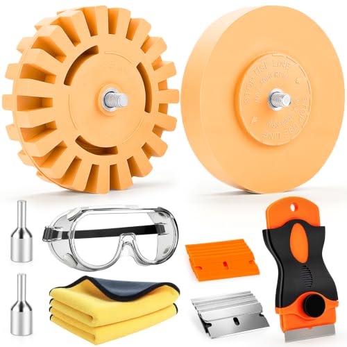 WNETONE 6 Pack Decal Remover Eraser Wheel Kit