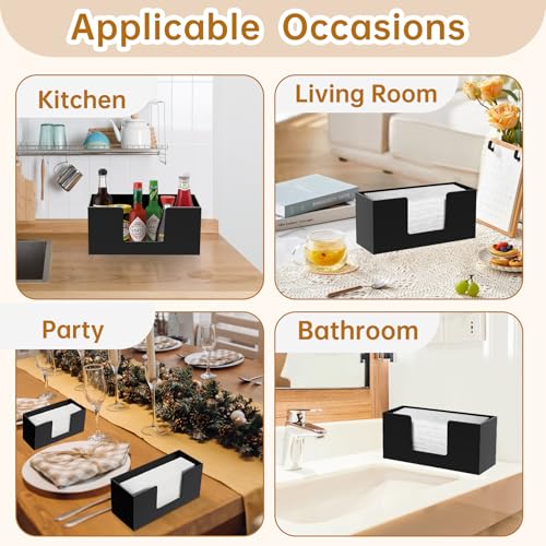 Acrylic Countertop Paper Towel Dispenser, Black Napkin Holder by iwapuy - Used condition - Image 4