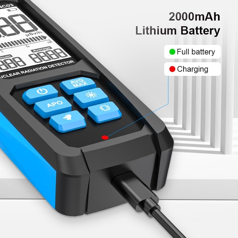 Contador Geiger Detector de Radiación Nuclear con Alarma miniatura 5