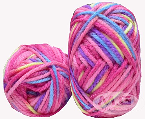 Image of Ganga Knitting Yarn Thick Chunky Wool, Strawberry 200 gm Best Used with Knitting Needles, Crochet Needles Wool Yarn for Knitting. by Ganga