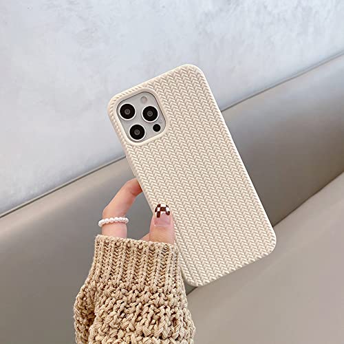 Coque iPhone 13 Pro Max tricot hiver protection pure color - 3