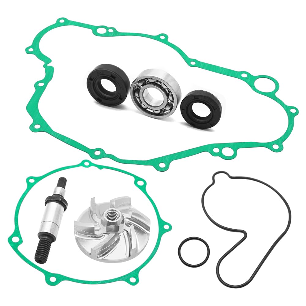 Kit de reparación de bomba de agua para Yama-ha YFZ450 2004-2013 Impulsor, Rodamiento, Eje, Junta, O-Ring 5DJ-12451-00-00 93102-11008-00 93102-12321-00